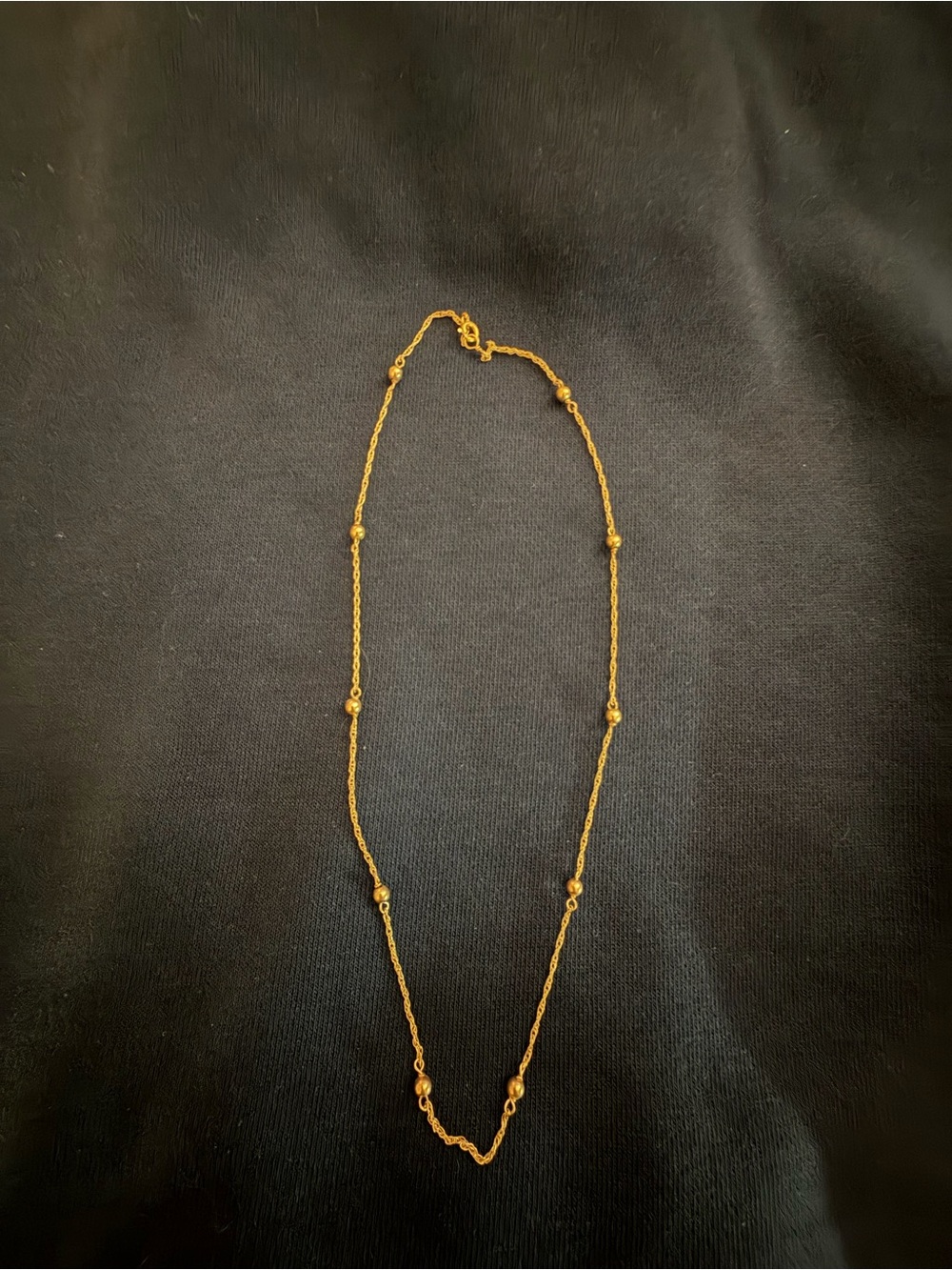 Elegant Gold Bead Necklace - Women Jewelry